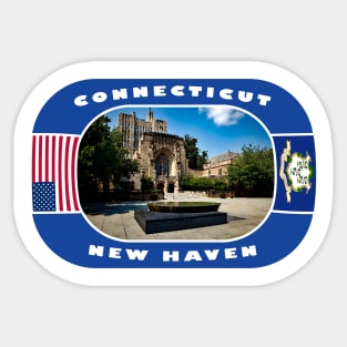 Connecticut, New Haven City, USA Sticker